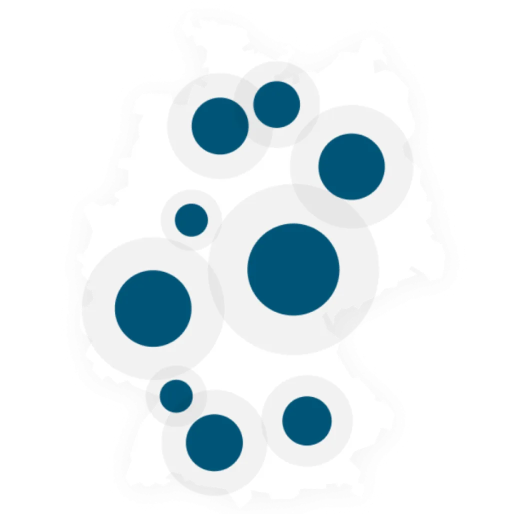 Deutschlandkarte, Geschäftsgebiet Primus