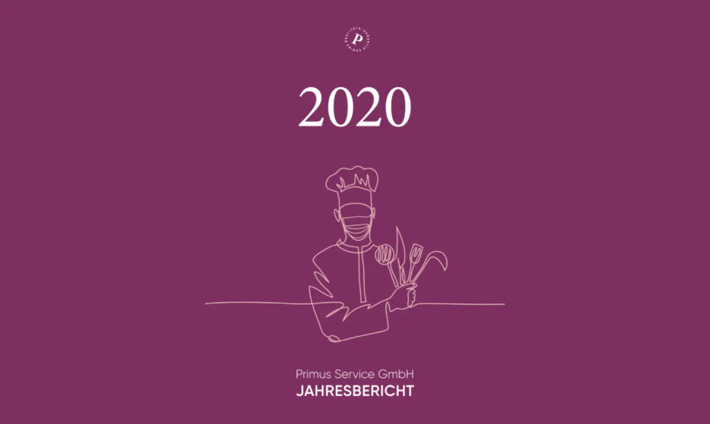 PRIMUS Jahresberichts 2020 mit grafischen Element und Jahreszahl