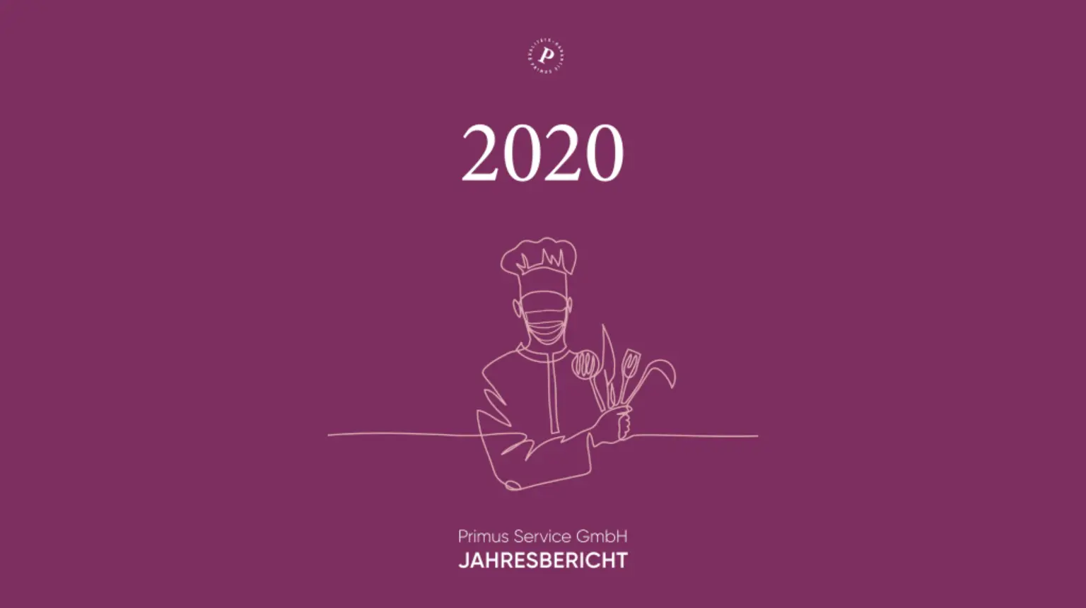 PRIMUS Jahresberichts 2020 mit grafischen Element und Jahreszahl