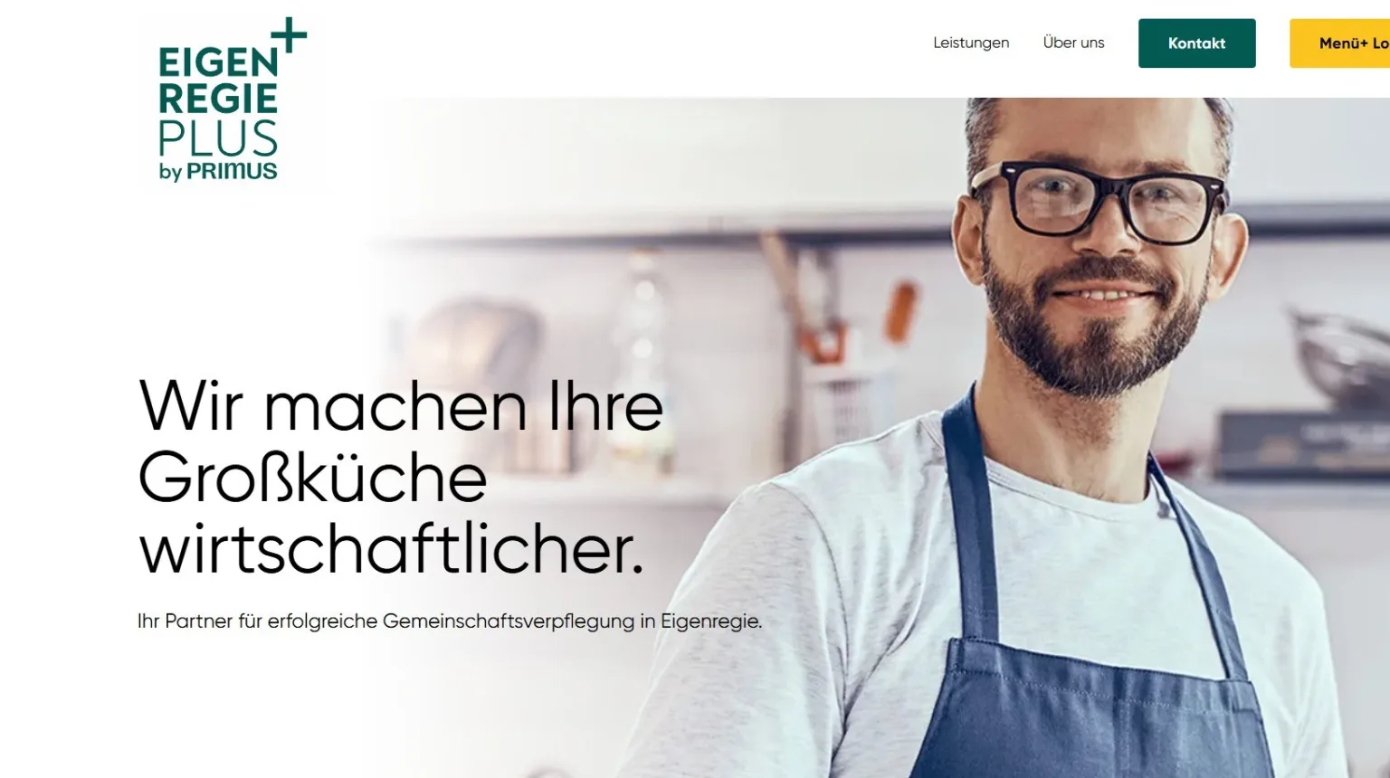 Startseite der Eigenregie Plus Website