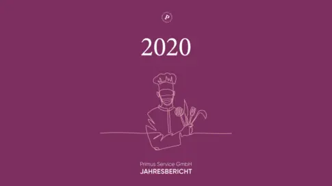 PRIMUS Jahresberichts 2020 mit grafischen Element und Jahreszahl