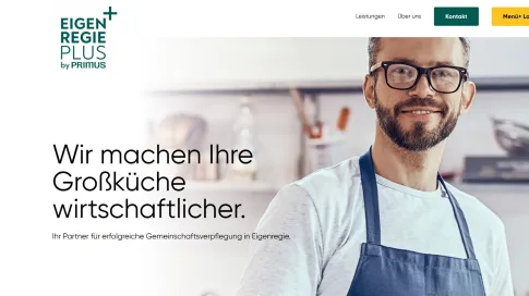 Startseite der Eigenregie Plus Website